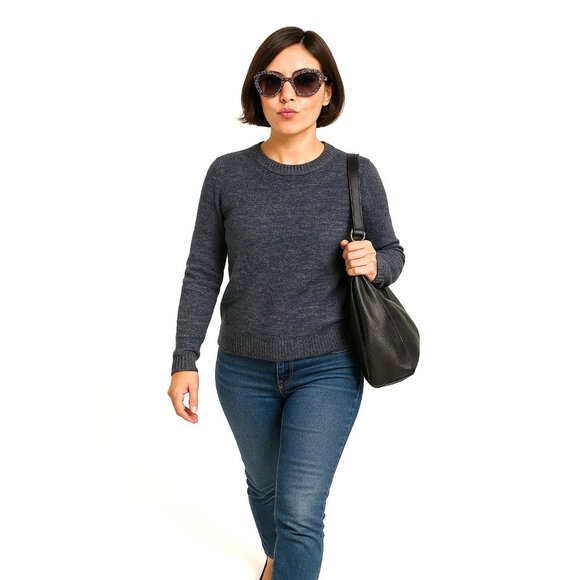 Style & Co Size  X-Small  Womens Marled Pontell Sweater Blue White - Picture 1 of 13